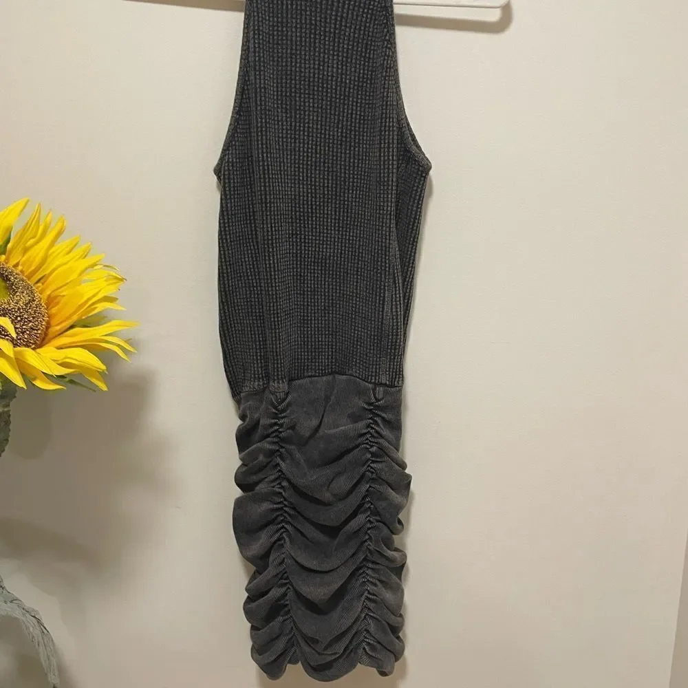 New
Free People Women's FP One Katya Thermal Mini Dress in Grey Black - Picture 6 of 7